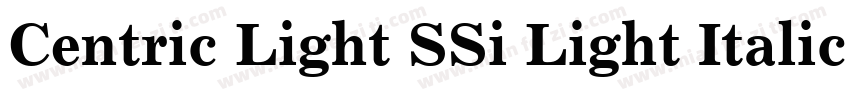 Centric Light SSi Light Italic字体转换